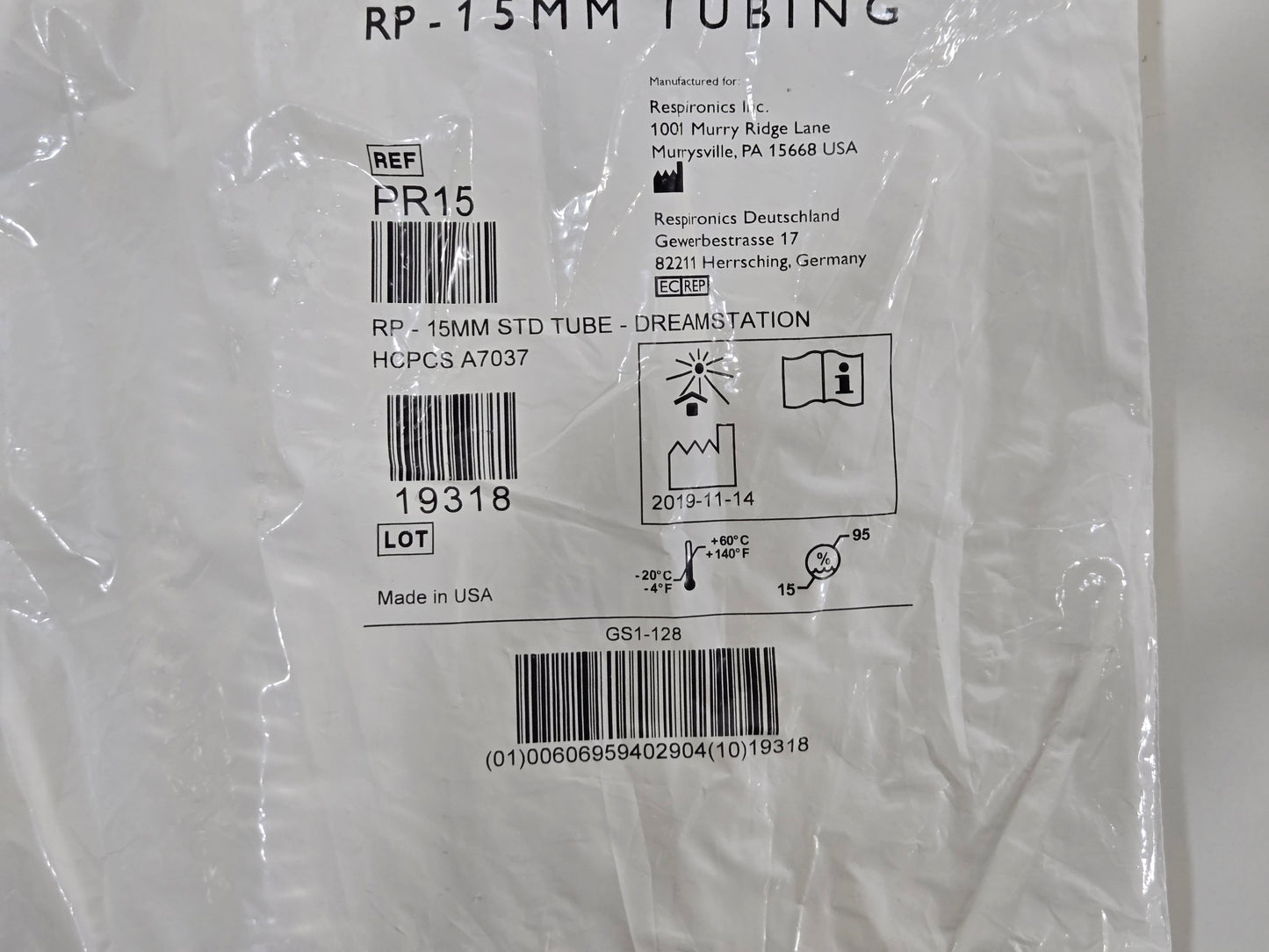 Philips Respironics RP 15mm Standard Tubing Dreamstation PR15