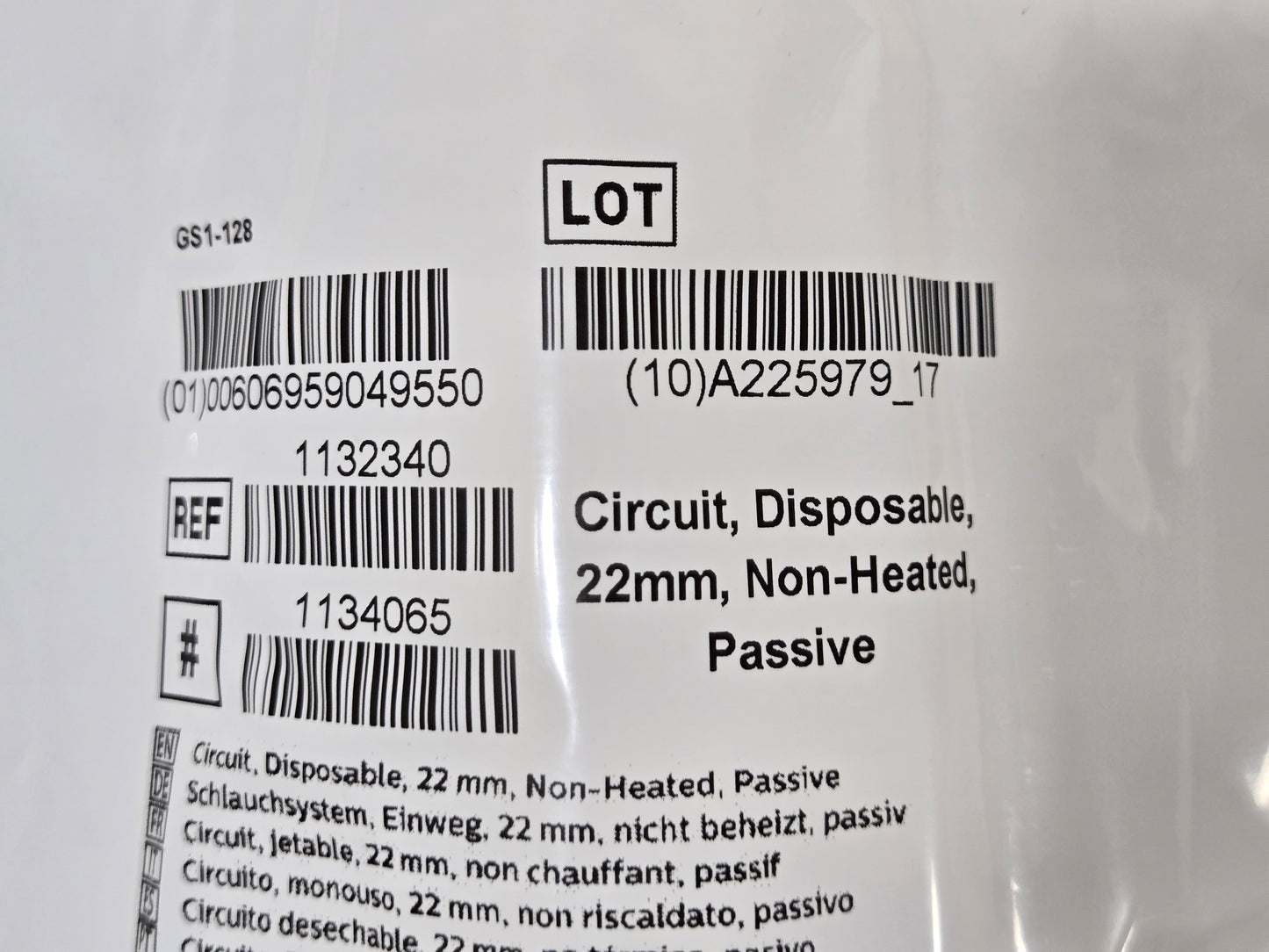 Philips Respironics Non-Heated 22mm Passive Disposable Patient Circuit 1132340 - New