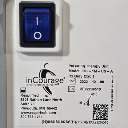 Philips Respirtech InCourage Airway Clearance System ICS-1M-US-A Tag 1
