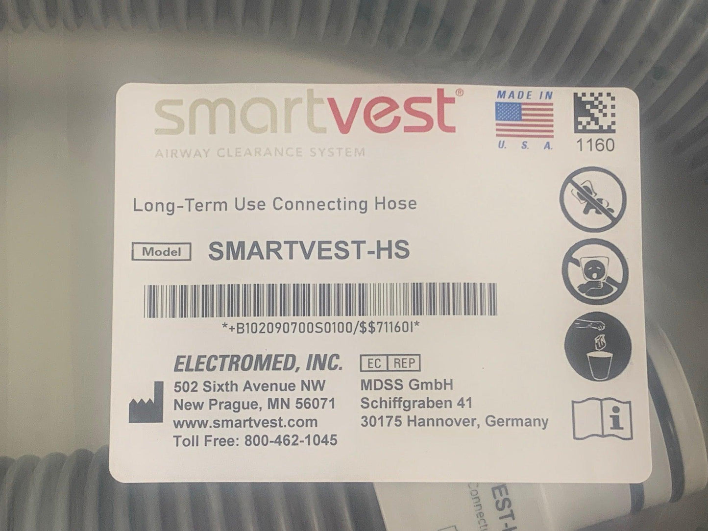 REFURBISHED The SmartVest Airway Clearance System | Electromed Adult Large 280 Hours - MBR Medicals