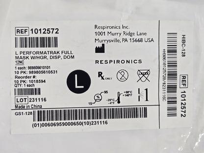 Philips Respironics Performatrak Full Face Mask Disposable - New