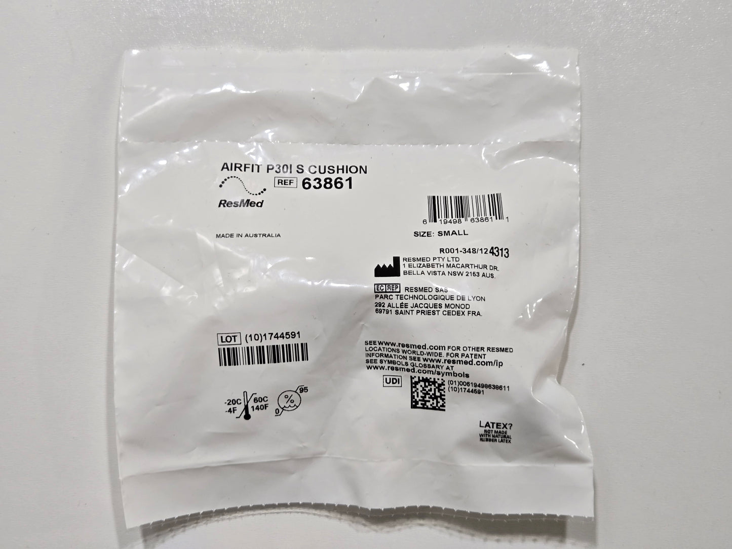 ResMed AirFit P30I Nasal Cushion Small 63861 - New