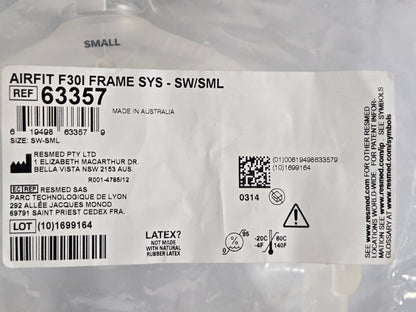 ResMed AirFit F30i Frame System - New