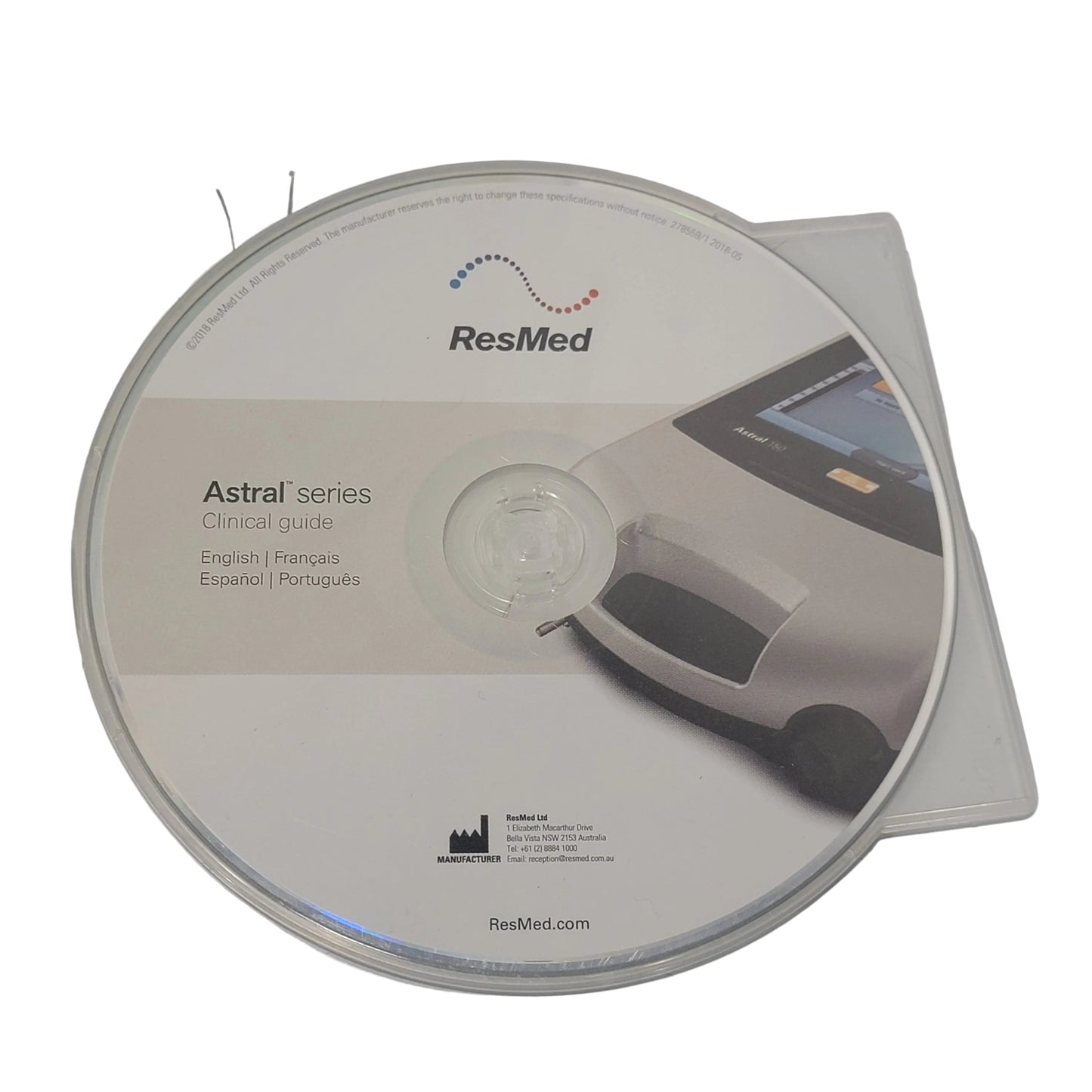 ResMed Astral 100 MPN 27001 Clinical Guide CD
