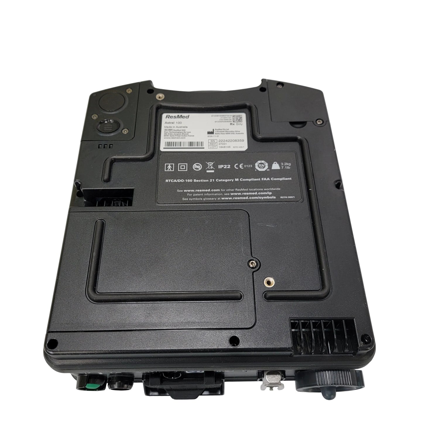 ResMed Astral 100 MPN 27001 Ventilator Bottom