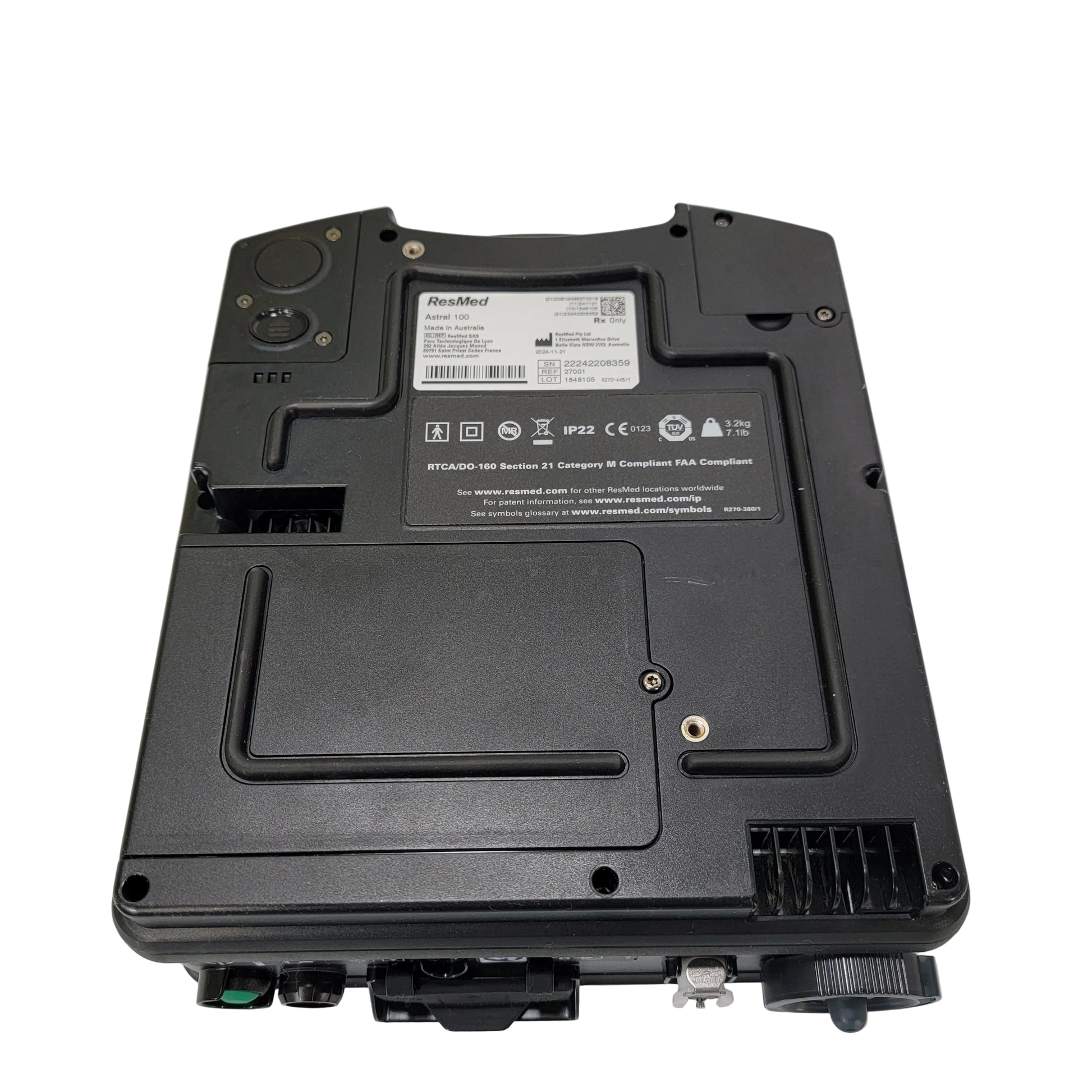 ResMed Astral 100 MPN 27001 Ventilator Bottom