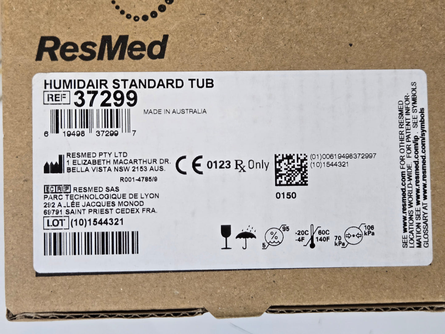 ResMed HumidAir Standard Tub Water Chamber 37299
