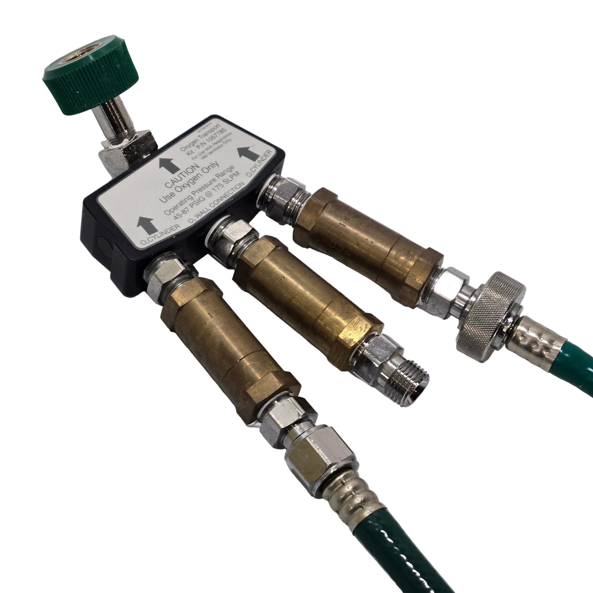 Respironics Oxygen Transport Kit MPN 1057785 3D Right Brass Fittings