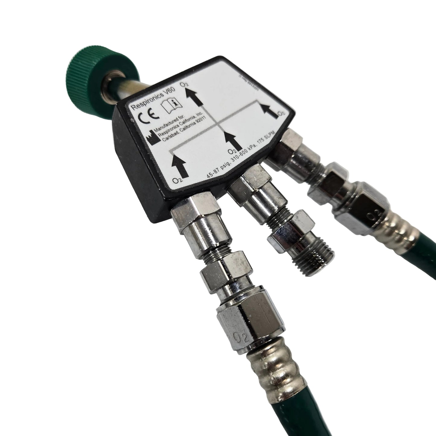 Respironics Oxygen Transport Kit MPN 1057785 3D Right Chrome Fittings