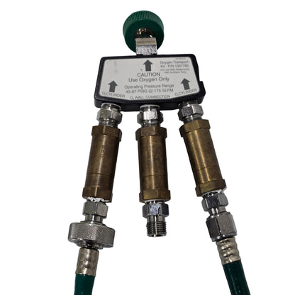 Respironics Oxygen Transport Kit MPN 1057785 Brass Fittings Back