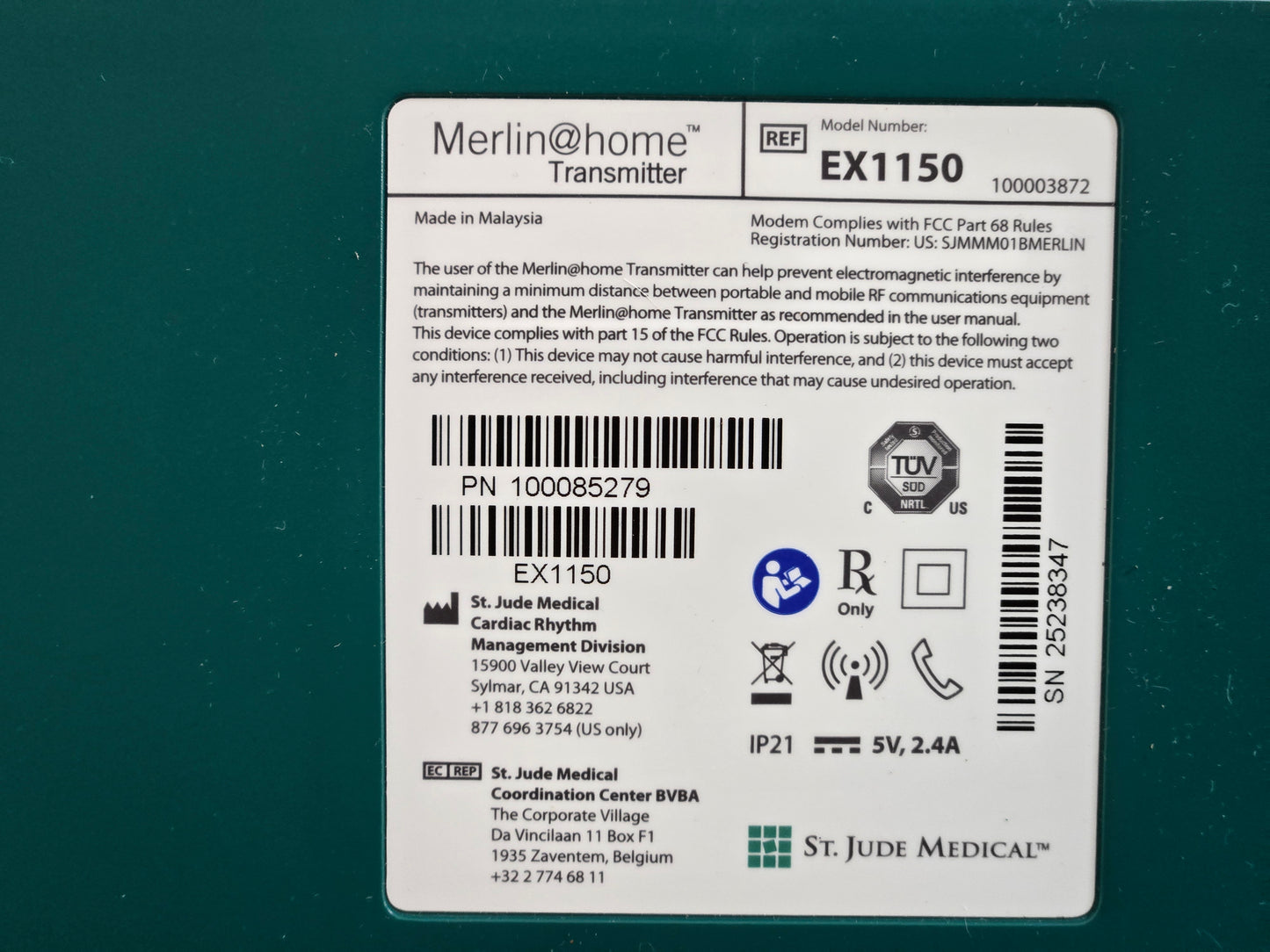 St. Jude Medical Merlin@home Transmitter EX1150 - New