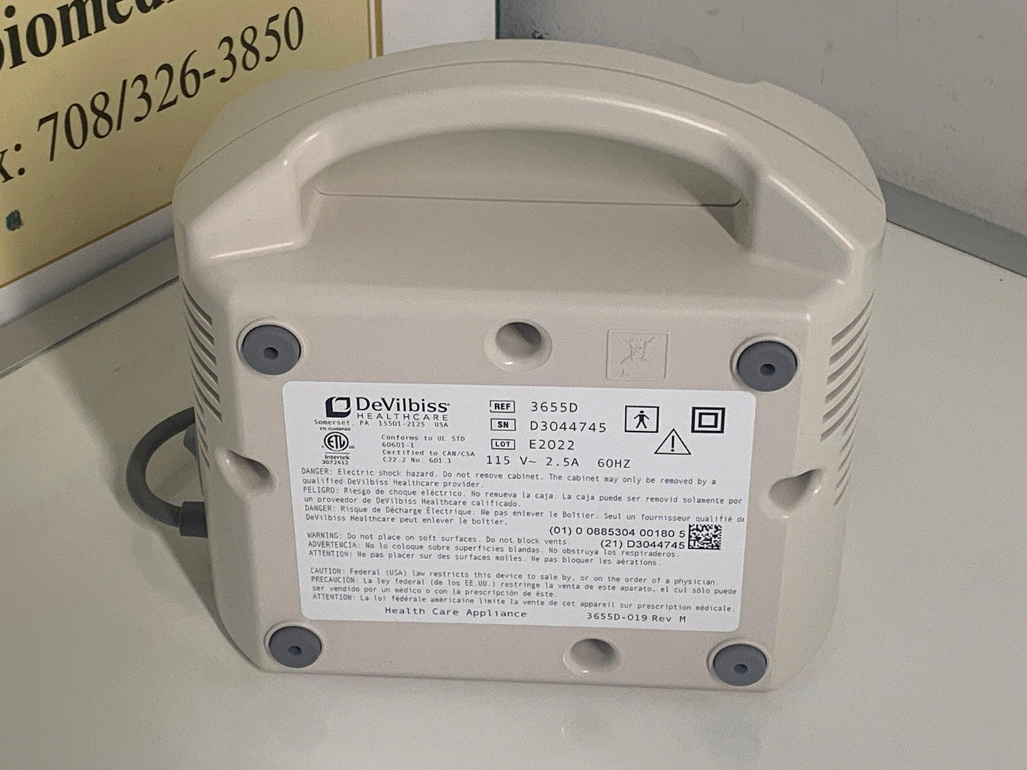 USED DeVilbiss Pulmo-Aide Compact Compressor 3655D - MBR Medicals
