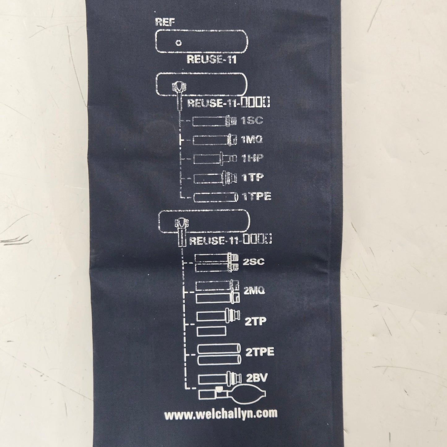 Welch Allyn Blood Pressure Cuff MPN REUSE-11 Tag