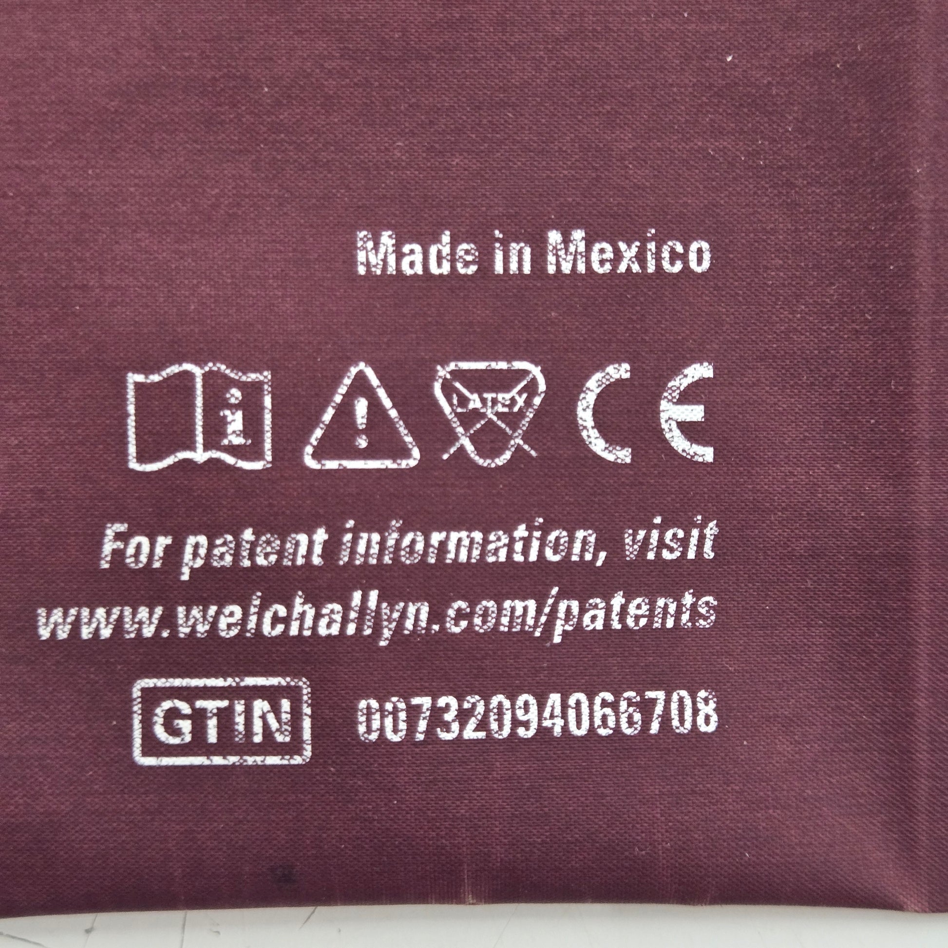 Welch Allyn Blood Pressure Cuff REUSE-12 Tag 1