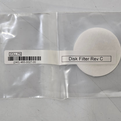 Zoll EMV 731 Ventilator Filter MPN 240465-0027-00 Tag