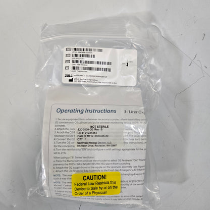 Zoll EMV 731 Ventilator Reservoir MPN 240704