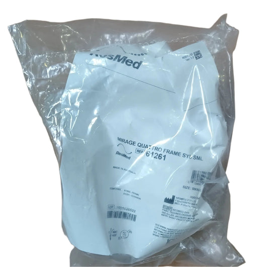 ResMed Mirage Quattro Full Face Mask with No Headgear Small 61261 - New - MBR Medicals
