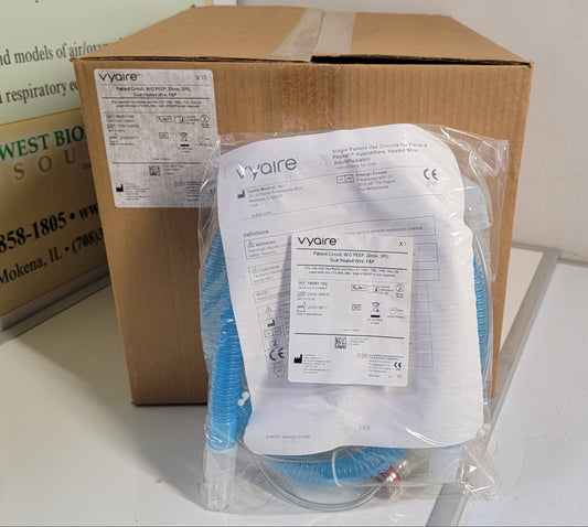 Vyaire Dual Heated Wire Patient Circuit without PEEP 15091-102 10/Case - New - MBR Medicals