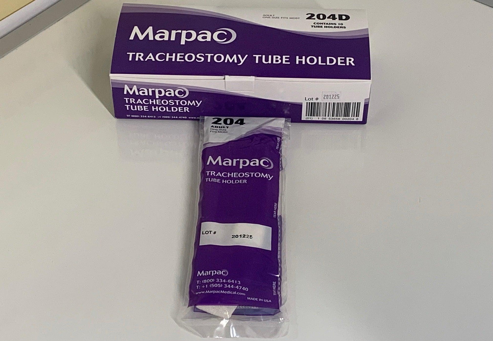NEW 10PK Adult Marpac Tracheostomy Tube Holder Only Ref PN 204D - MBR Medicals
