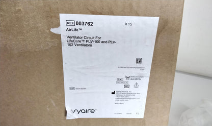 NEW 15PK Vyaire Airlife Ventilator Patient Circuit 003762 with Free Shipping - MBR Medicals