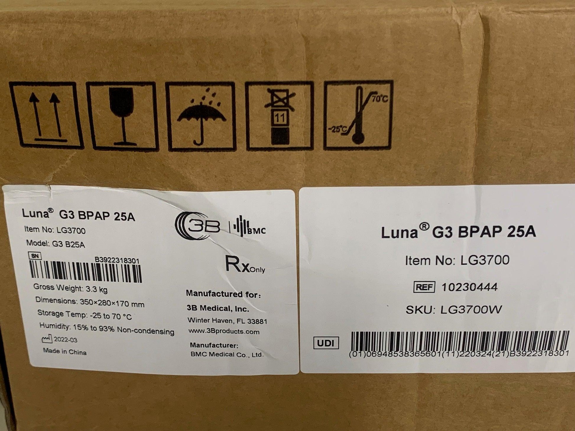 NEW Luna G3 BiPAP 25A Machine Auto-BiPAP with Heated Humidifier - MBR Medicals