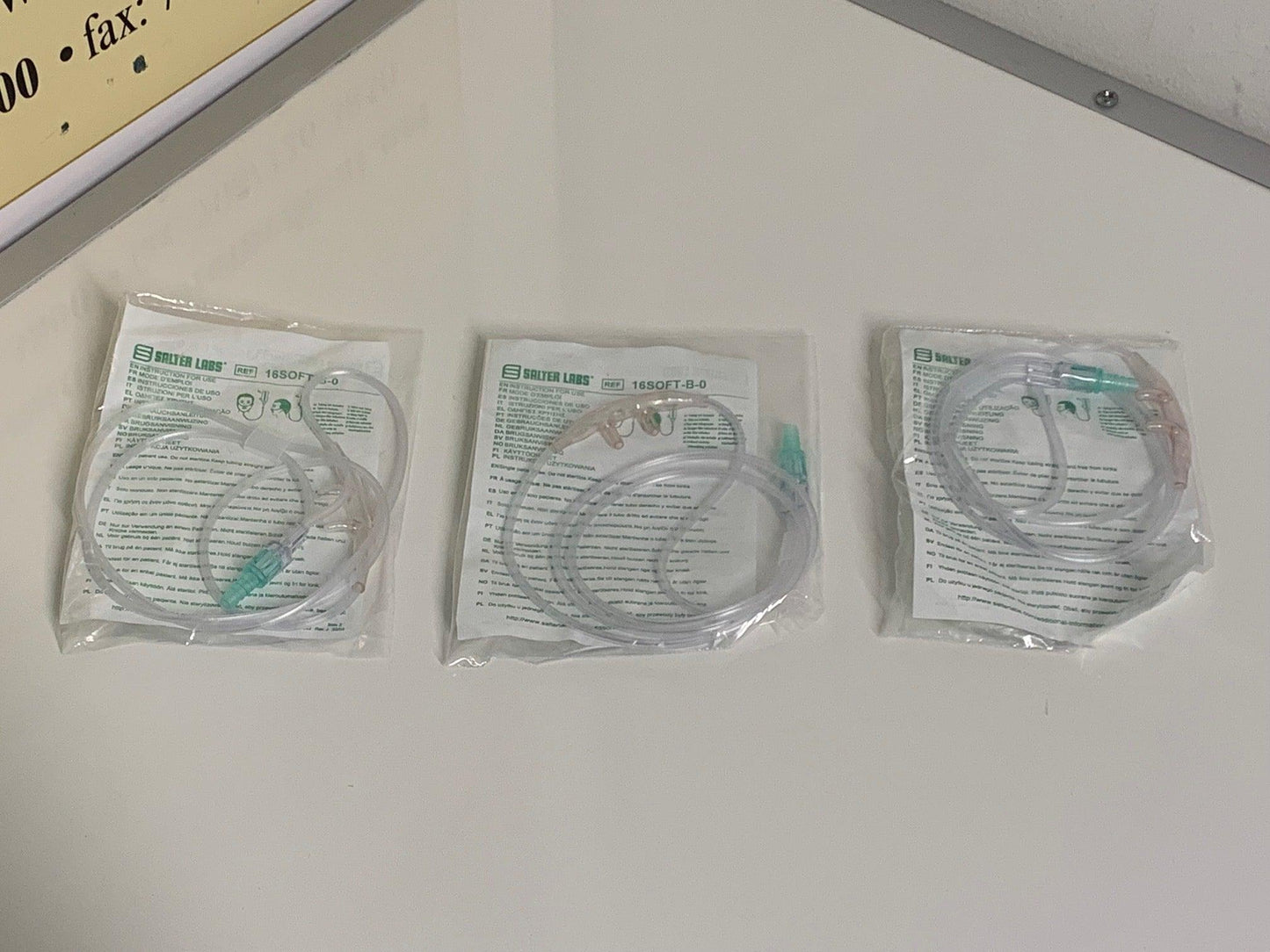 NEW Lot of 3 Salter Labs Adult 4' Soft Oxygen Nasal Cannula with Barbed Connector 16SOFT-B-0 - MBR Medicals