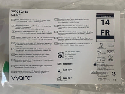 NEW Lot of 10 Vyaire Airlife Verso 14 FR Closed Suction Catheter CSC114 - MBR Medicals