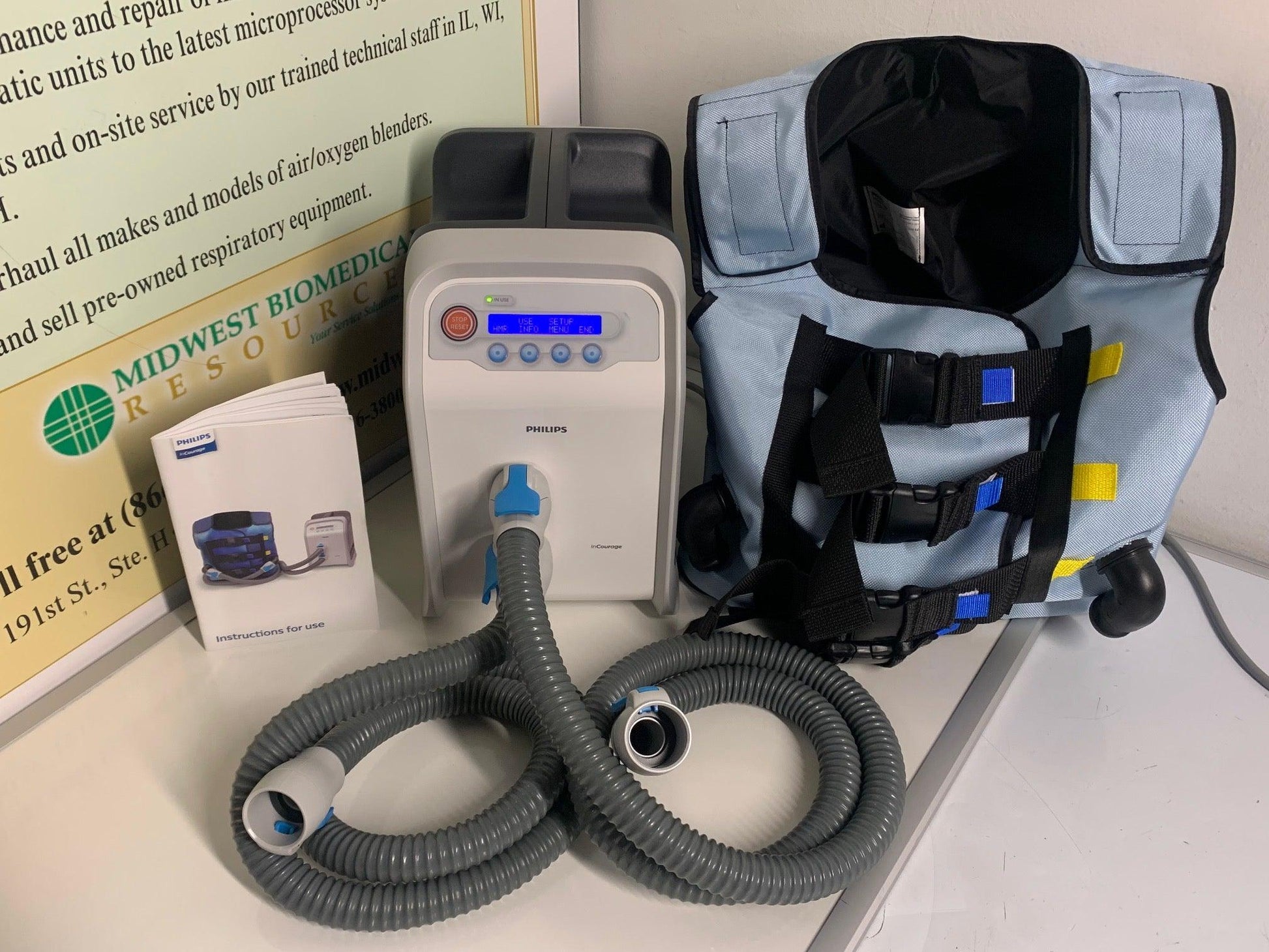 REFURBISHED REFURBISHED Philips Respirtech InCourage Airway Clearance System 12 Hours Size 44 - MBR Medicals