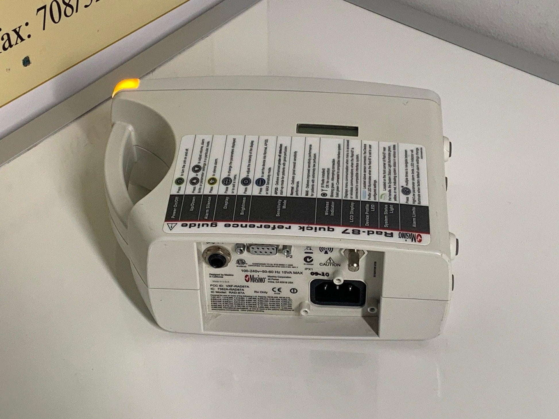 REFURBISHED Masimo Table Top Pulse Oximeter Rad-87 - MBR Medicals