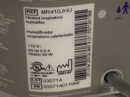 Used Fisher & Paykel Heated Respiratory Humidifier MR410JHU - MBR Medicals
