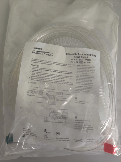NEW Philips Respironics Disposable Adult Heated Active Patient Circuit 1076044 FREE Shipping - MBR Medicals