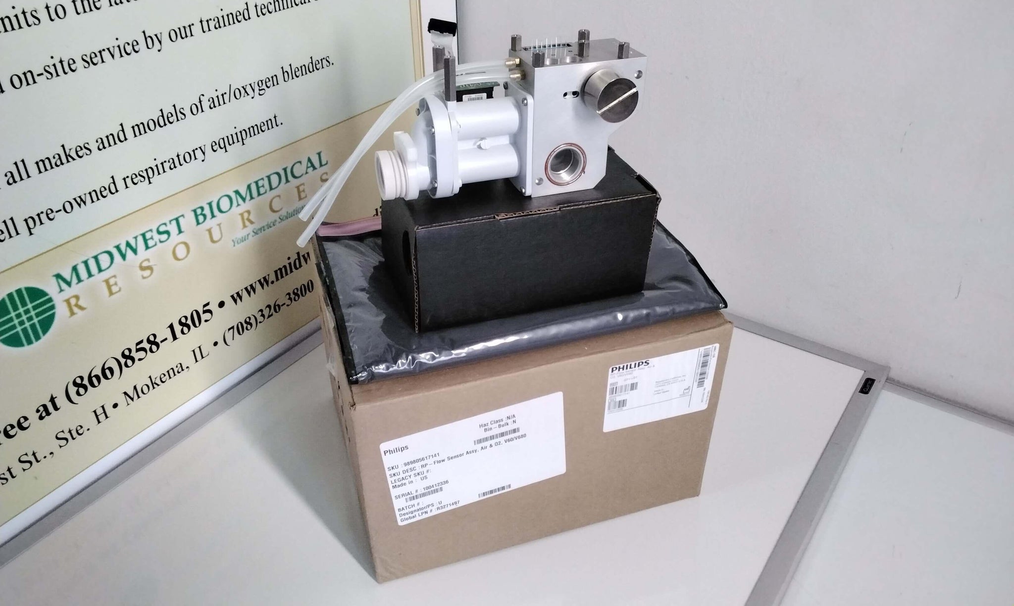 USED Philips Respironics Replacement Air and Oxygen Flow Sensor Assembly