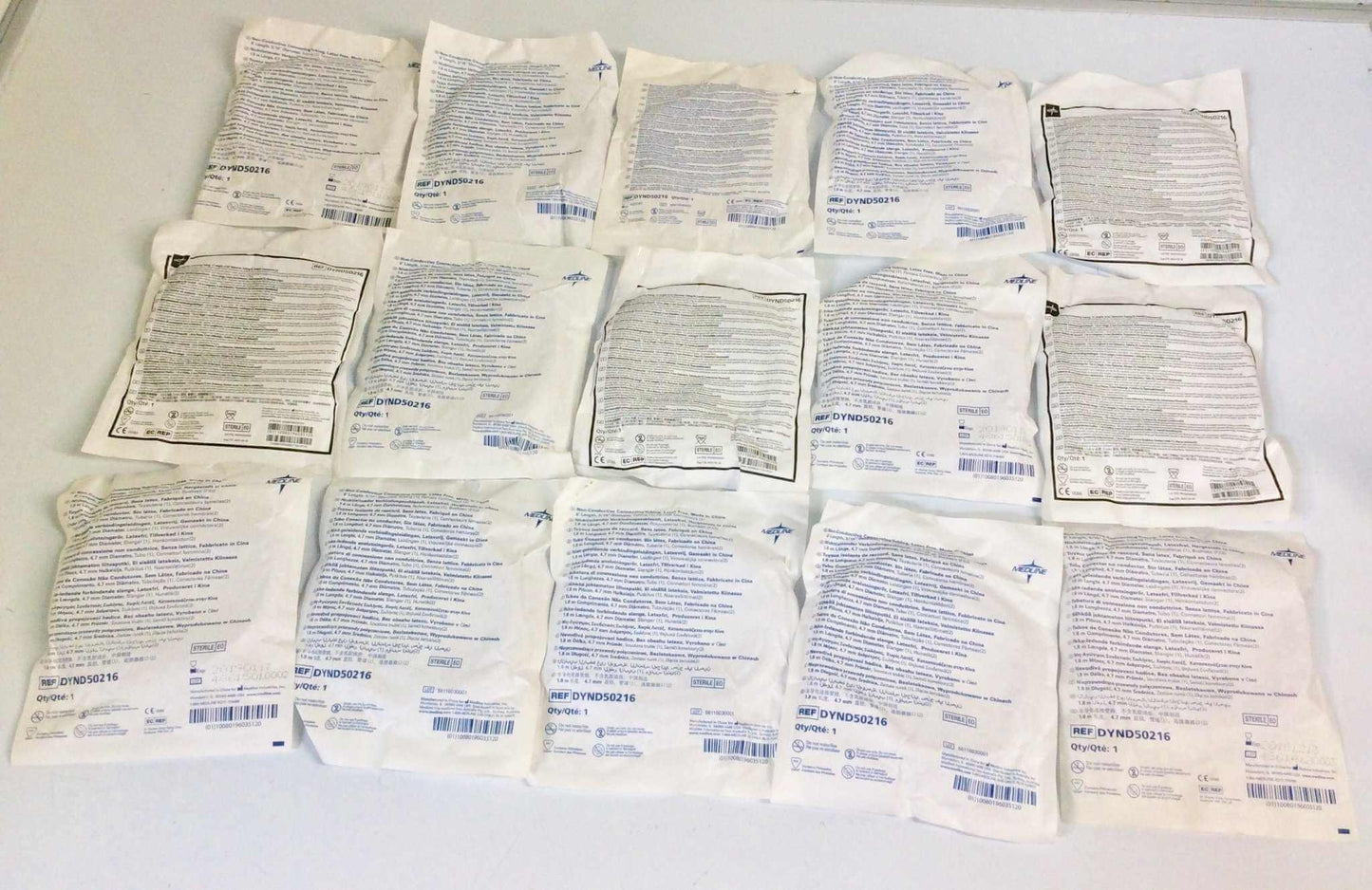 Lot of 15 NEW Medline Sterile Non-Conductive Suction Tubing DYND50216 FREE Shipping - MBR Medicals