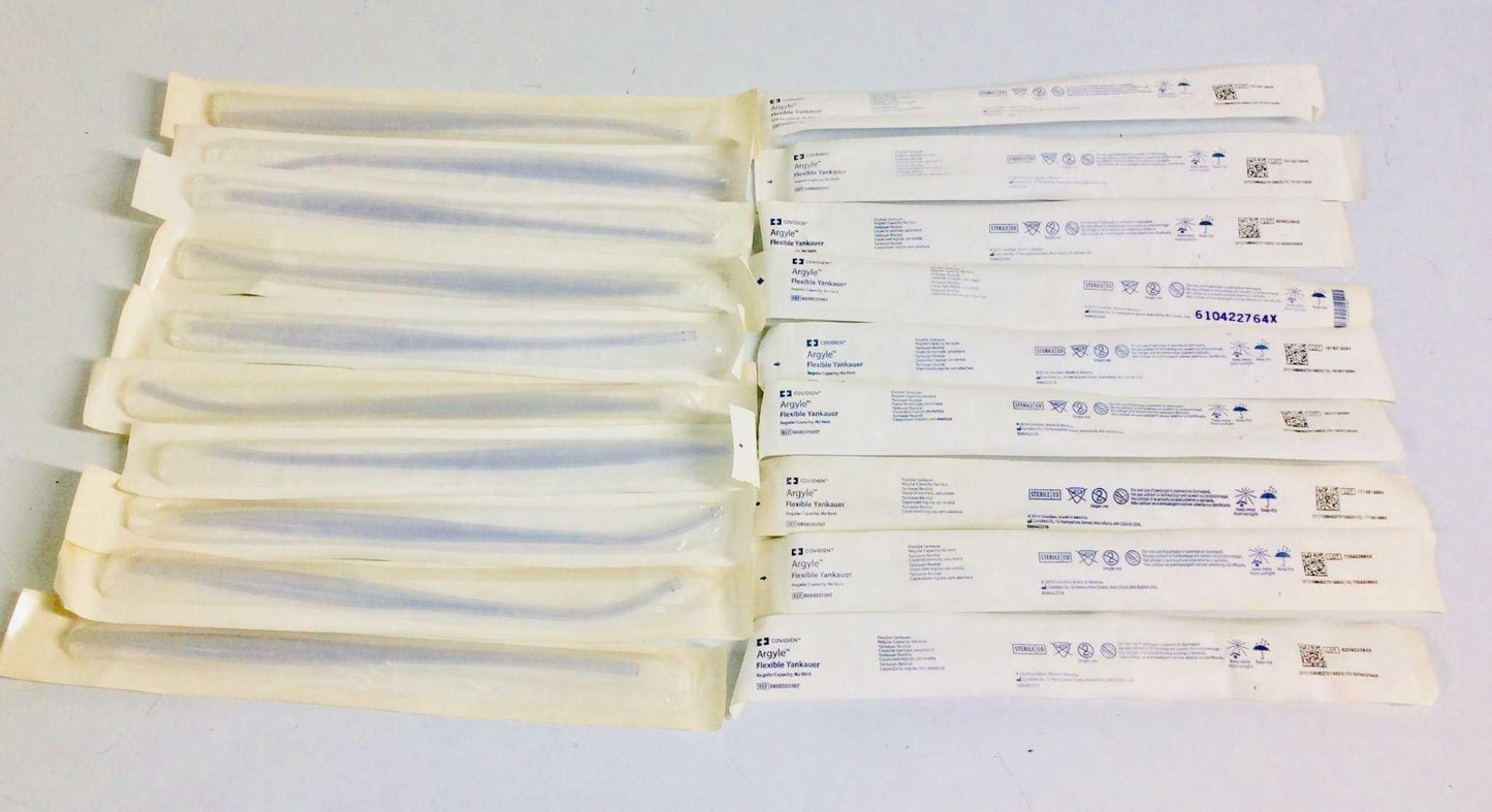 Lot of 19 NEW Covidien Kendall Argyle Flexible Yankauer 8888501007 - MBR Medicals
