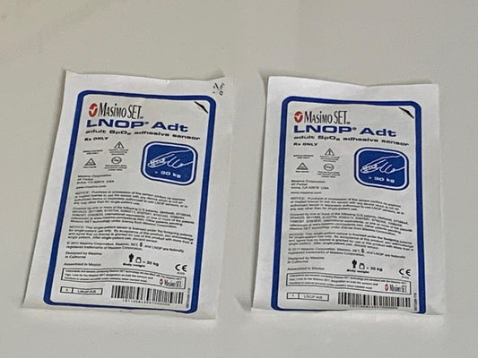 Lot of 2 New Adult SpO2 Adhesive Sensor LNOP Adt - MBR Medicals
