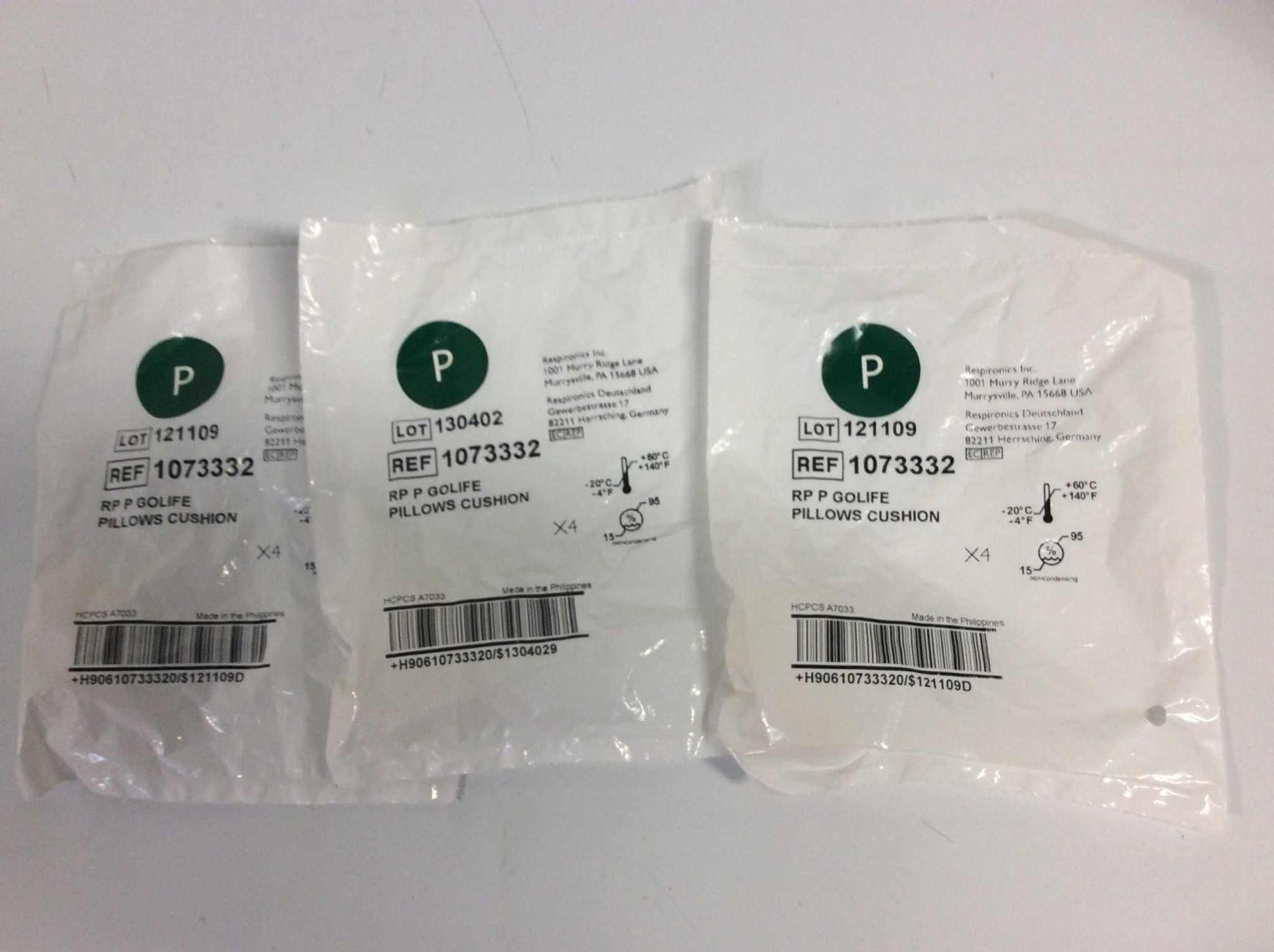 Lot of 3 NEW Philips Respironics Petite Nasal Pillow Cushion 1073332 - MBR Medicals