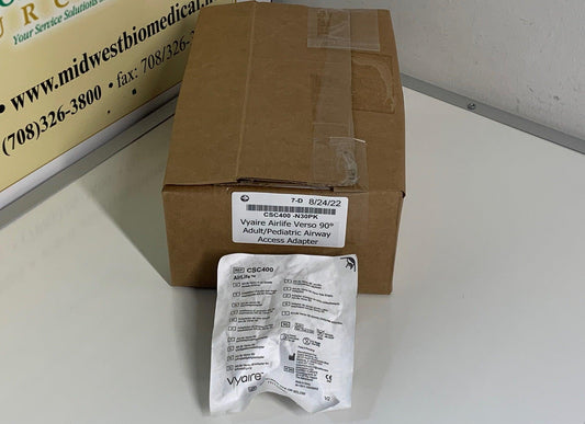 NEW 30PK Vyaire Airlife Verso 90° Adult/Pediatric Airway Access Adapter CSC400 - MBR Medicals