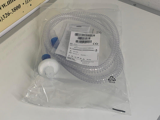 NEW Each Breas Vivo 50-65 Single Passive Patient Circuit with Bacterial Filter and Fixed Leak Port 007615 - MBR Medicals