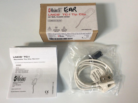 NEW Masimo LNCS TC-I Reusable Ear Sensor 1895 Warranty FREE Shipping - MBR Medicals