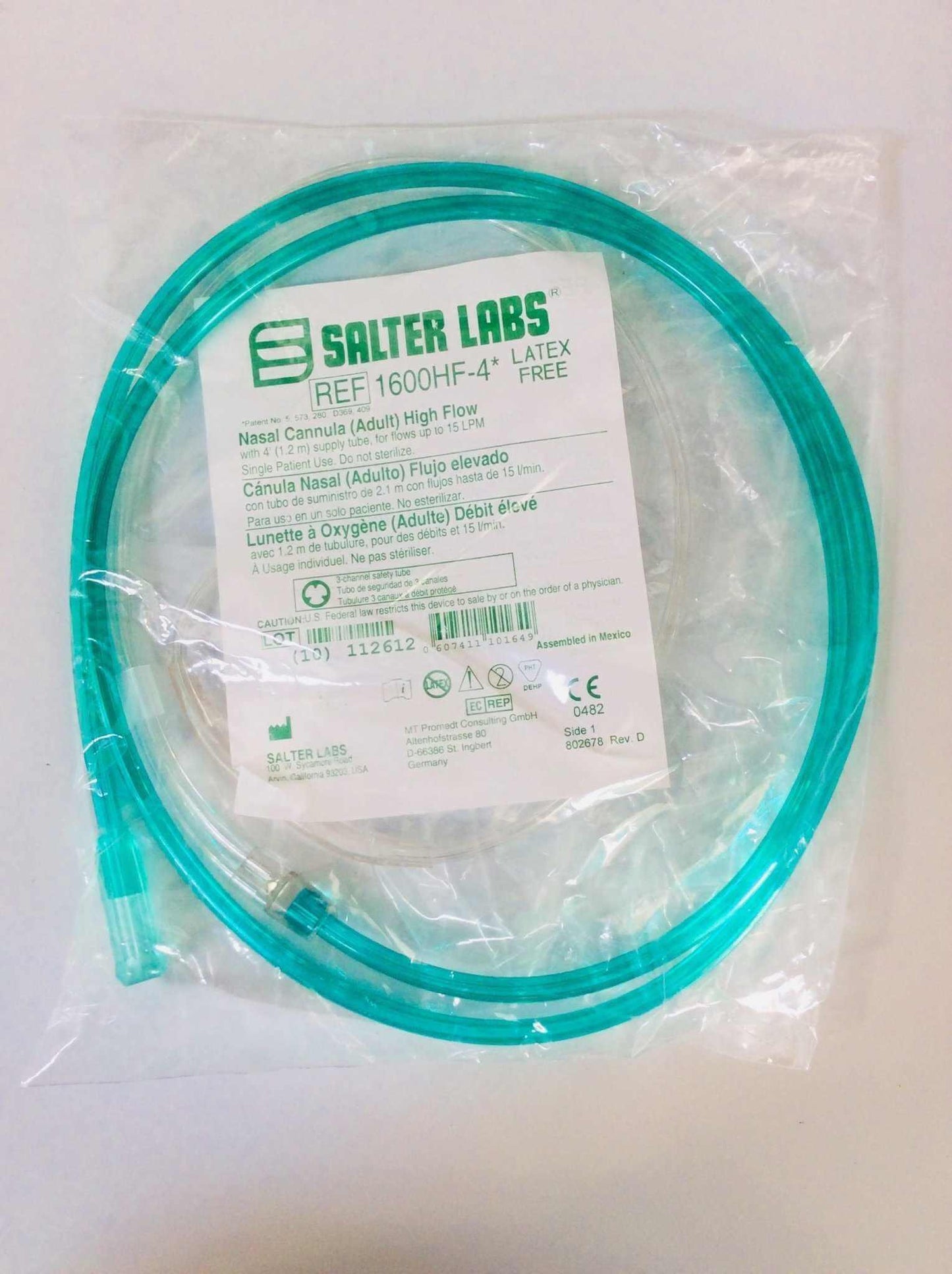 NEW Salter Labs Adult High Flow Nasal Cannula 1600HF-4 - MBR Medicals