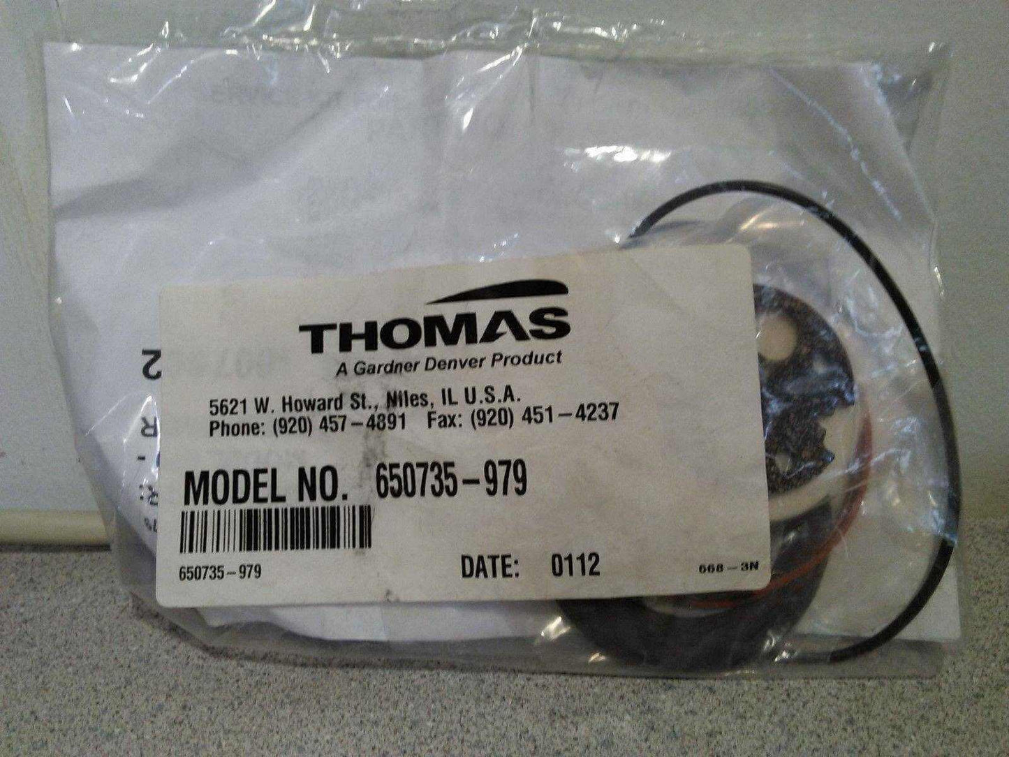 NEW Thomas Rebuild Service Kit 1007562 650735-979 for model 670 - 4 Port Compressor Warranty FREE Shipping - MBR Medicals