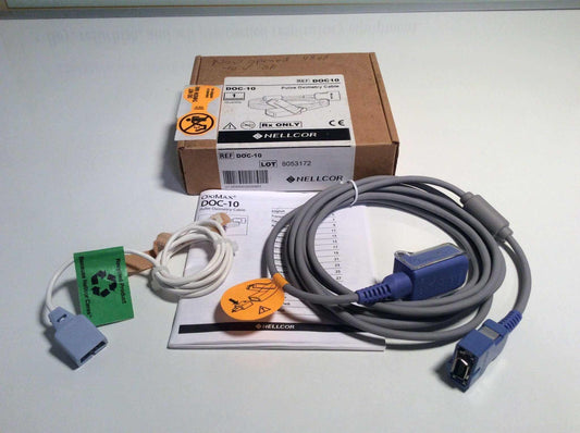 USED Nellcor Patient Pulse Oximetry Monitor Cable DOC10 Warranty FREE Shipping - MBR Medicals