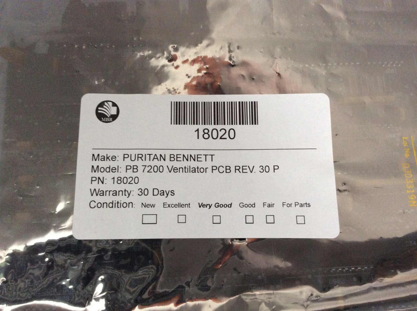 USED Puritan Bennett 7200 Covidien Ventilator PCB Board Parts REV 30 18020 - MBR Medicals